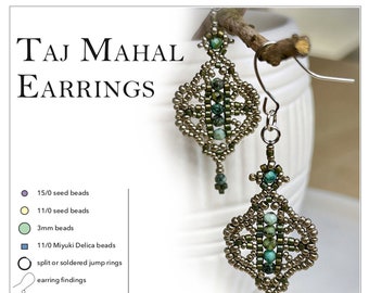 BEADING TUTORIAL - Taj Mahal Earrings