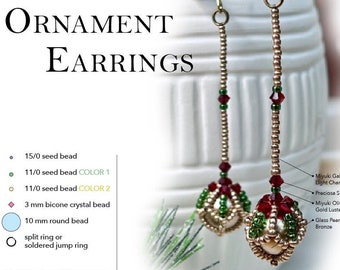 BEADING TUTORIAL - Ornament Earrings