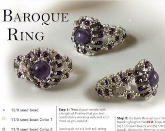 BEADING TUTORIAL - Baroque Ring