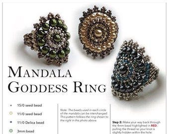 BEADING TUTORIAL - Mandala Goddess Ring