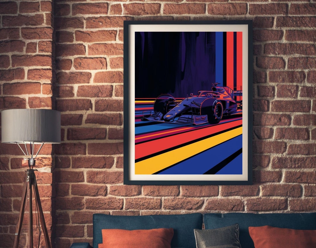 Formula Car Print Art, Printable Art, Home Decor Digital Prints, Modern Home Decor, Digital ...