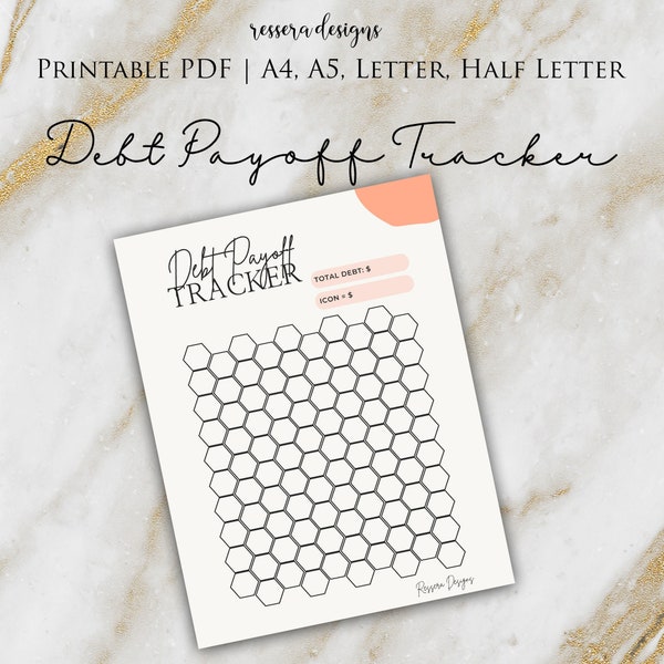 Printable Debt Payoff Tracker | Budgeting Planner | Letter | A4 | A5 | Half Letter | Digital Download