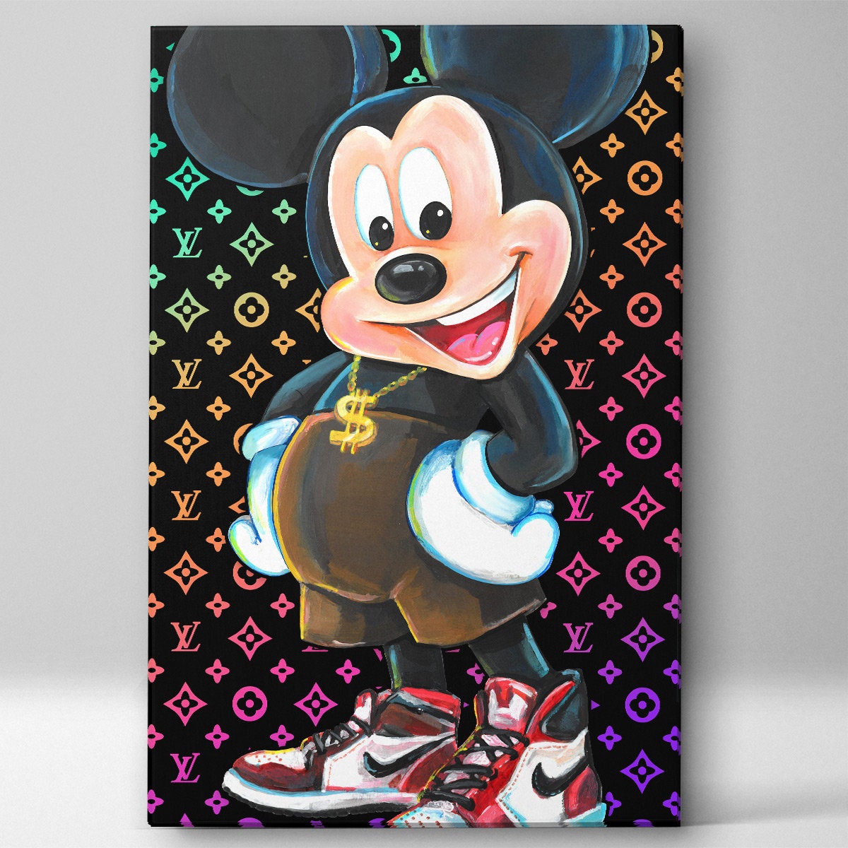 Louis Vuitton Disney Inspired printable graphic art Donald Duck