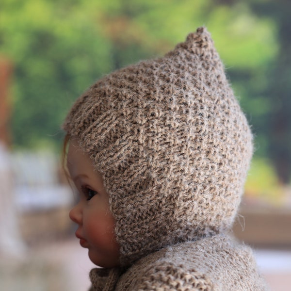 Pixi Bonnet PDF knitting pattern in German, immediately downloadable, for knitting yourself with lots of pictures