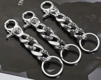 CH Style Y2K Keychain Carabiner Clip Chrome Silver - Etsy