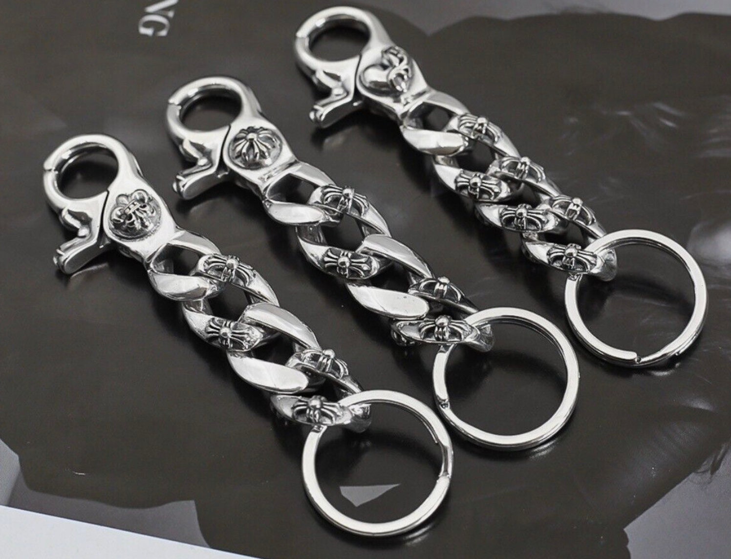 Chrome CH STYLE Link Keychain - Etsy Chrome CH STYLE Link Keychain - Etsy