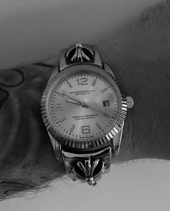 Chrome STYLE Watch Bracelet With 38mm Quartz Watch Face