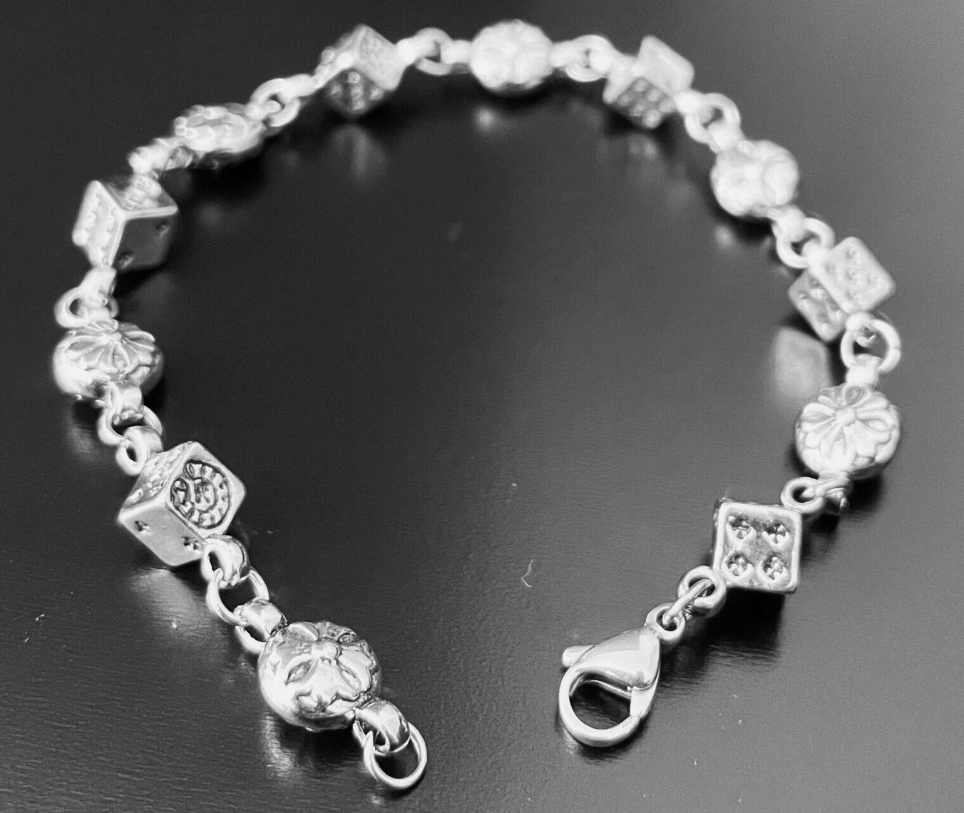 Men Chrome Hearts Dice Bracelet - Etsy Men Chrome Hearts Dice Bracelet - Etsy