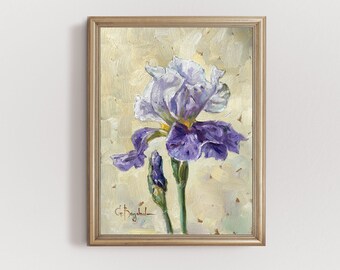 IRIS malerei pastose malerei 15 x 20 cm pastose malerei hause geschenk für die hausdekoration ungerahmt