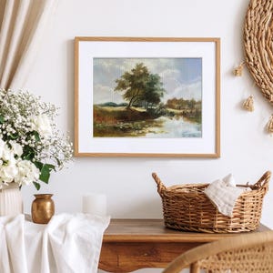 Vintage Landscape Art Print - Classic Countryside Painting, Traditional Wall Art - Unframed image 7