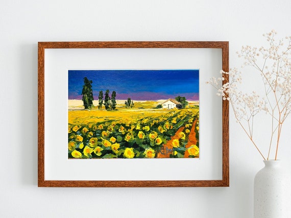 Sunflower Field Art Print Support Ukraine Sunflower for | Etsy