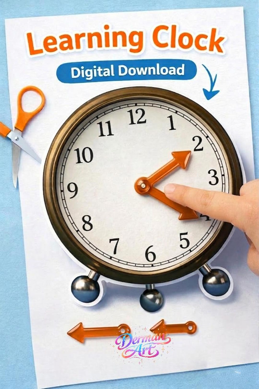 Learning Clock Printable - Etsy