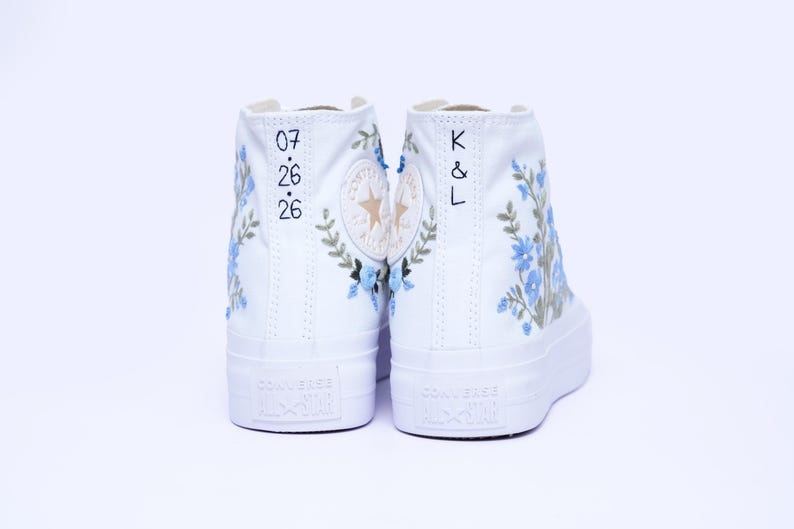 Custom Women's Wedding Shoes: Wedding Flower Sneakers - Etsy
