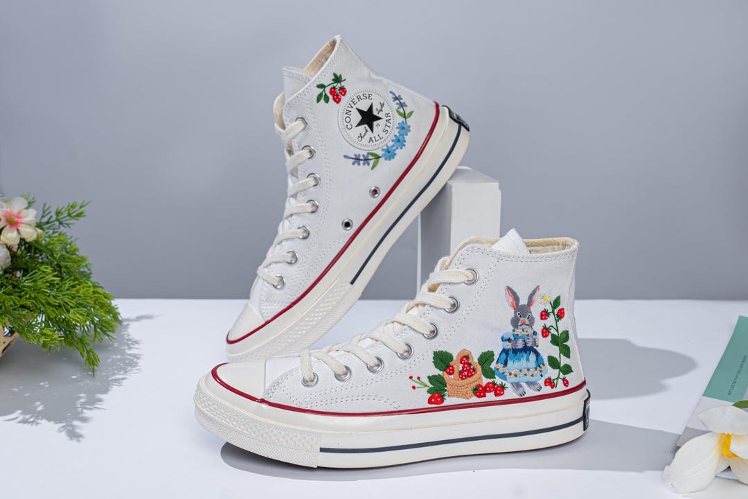 Strawberry Rabbit Canvas Sneakers
