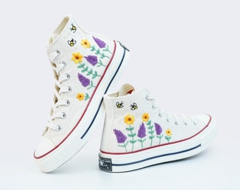 Bestickte Sunflower Chuck Taylor 1970er Jahre Sneakers