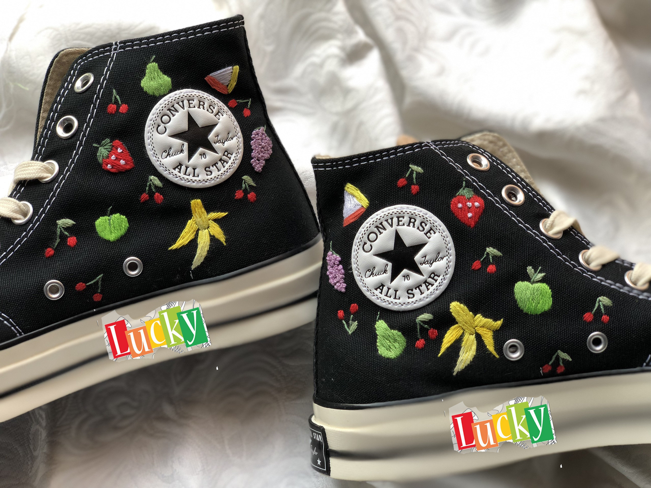 asiatisk spids Udsæt Custom Embroidery converse shoes Flower Embroidery Unique - Etsy