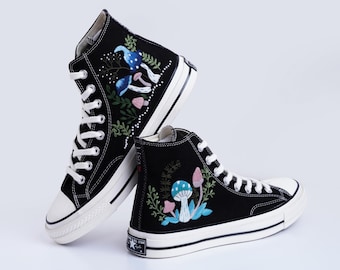 Embroidered Mushroom Converse Chuck Taylor 1970s High Tops