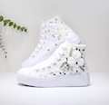 Custom Embroidered Converse Wedding Sneakers: Bridal Flower Shoes product logo