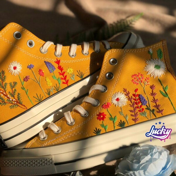 Floral Converse Etsy
