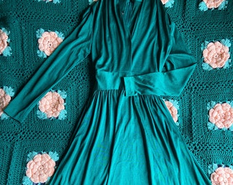 Vintage 1970s joy Steven retro green dress