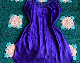 90s vintage purple slip dress size small