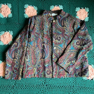 Vintage Norm Thompson paisley coat size L