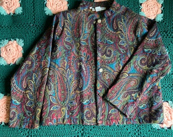 Vintage Norm Thompson paisley coat size L