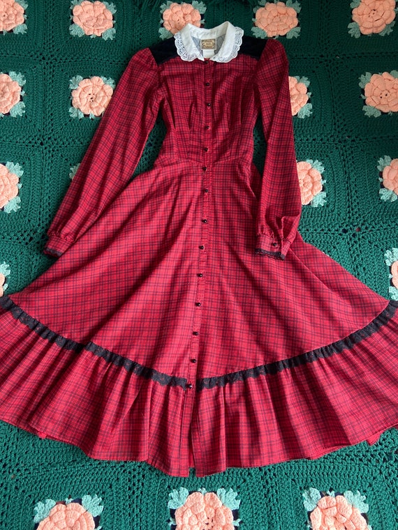 gorgeous 1970s vintage gunne sax prairie dress siz