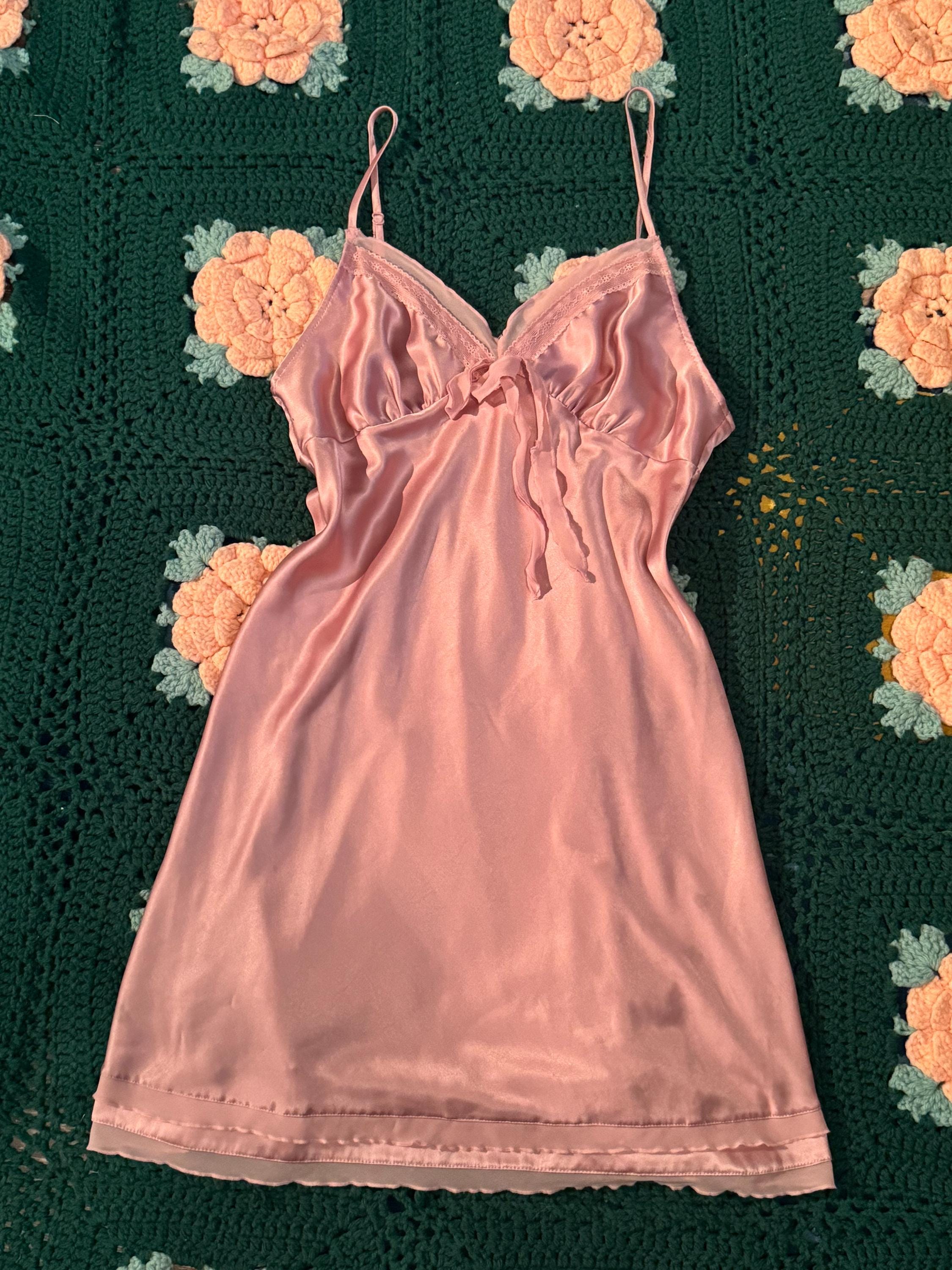 Vestido camisero vintage Y2K de Victoria’s Secret, color rosa, talla pequeña