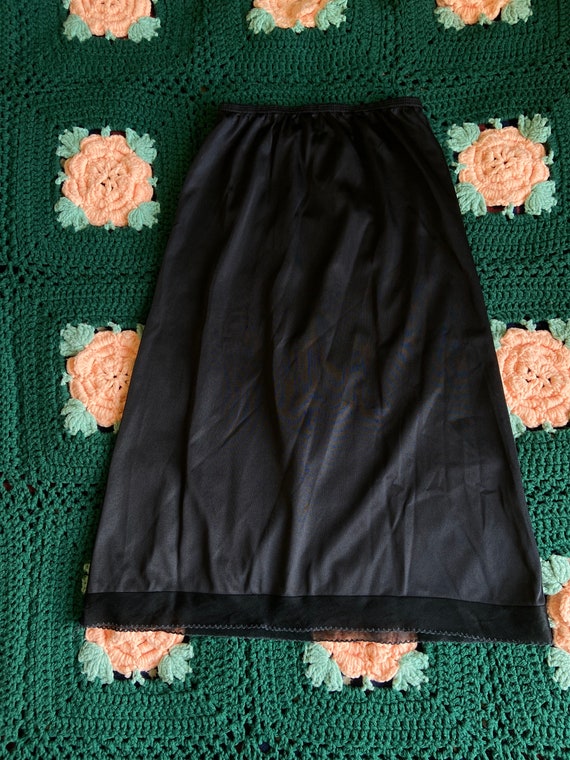 Vintage black slip skirt size small