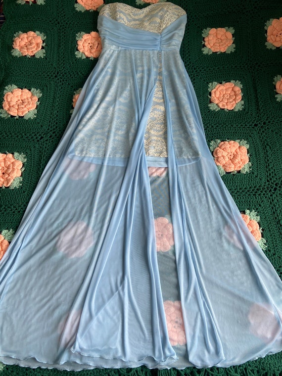 adorable vintage whimsical coquette blue sheer fairy … - Gem