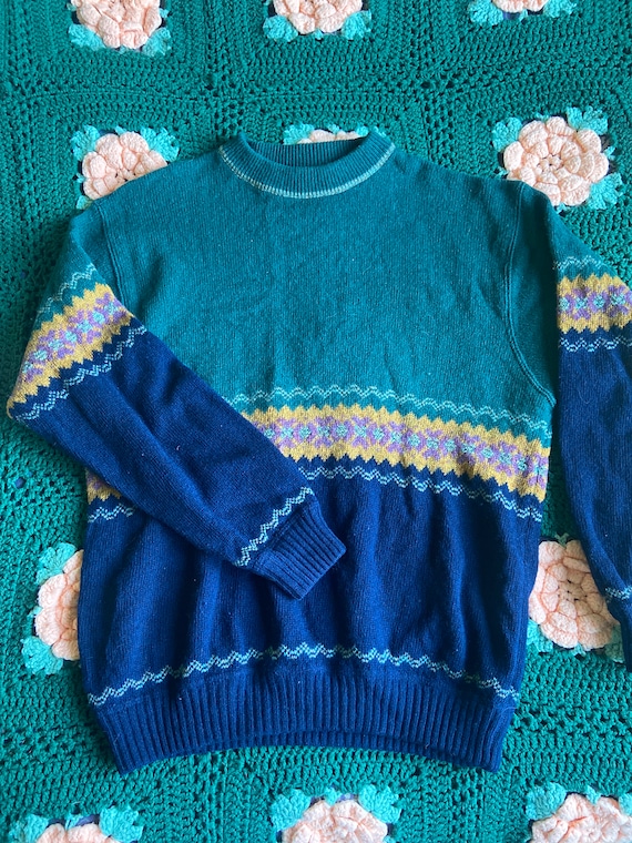 Sisley made in Italy knit wool sweater