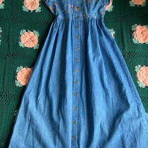 Vintage NWT 90s denim jean dress size 10