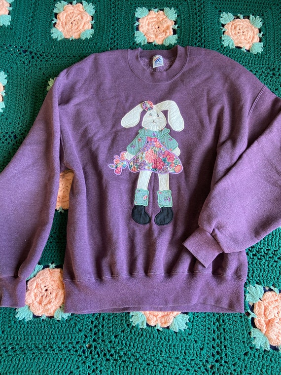 Jerzees vintage grandma bunny sweater size XL