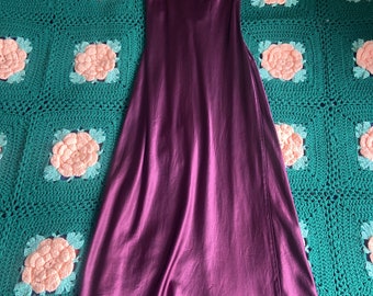 Vintage 90s purple velvet formal dress size 7/8