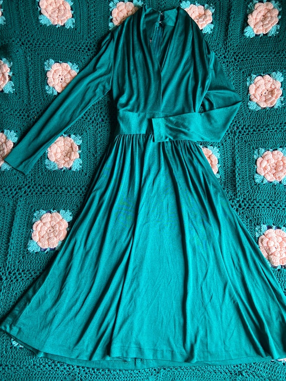 Vintage 1970s joy Steven retro green dress