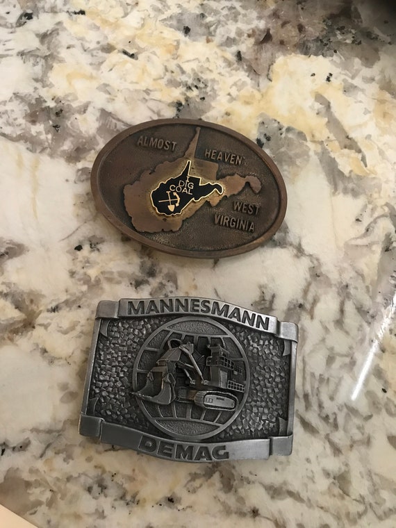 Two belt buckles