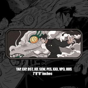 Anime Inspirowane Cyfrowym Haftem Projekt Maszynowego Haftu Plik Fantasy Art Bohater & Złoczyńca Natychmiastowe Pobieranie Haft Krzyżykowy Niestandardowa Odzież