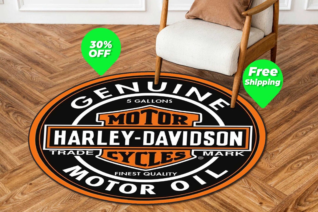 Harley Davidson Rug Harley Davidson Garage Mat Motorcycles Etsy