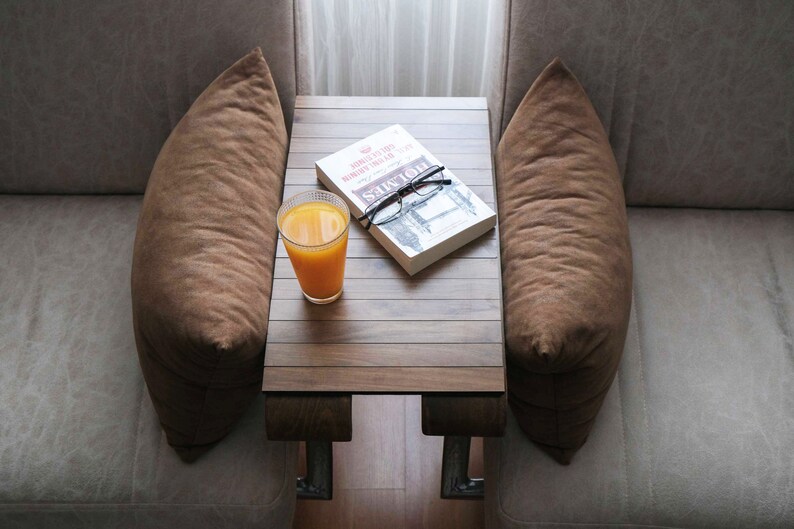 Sofa Arm Tray Table Wood Flexible Sofa Table for Armrest Etsy