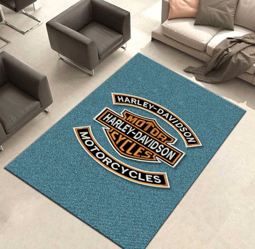 Harley Davidson Rug Motorcycle Garage Mat Harley Rug Harley Etsy