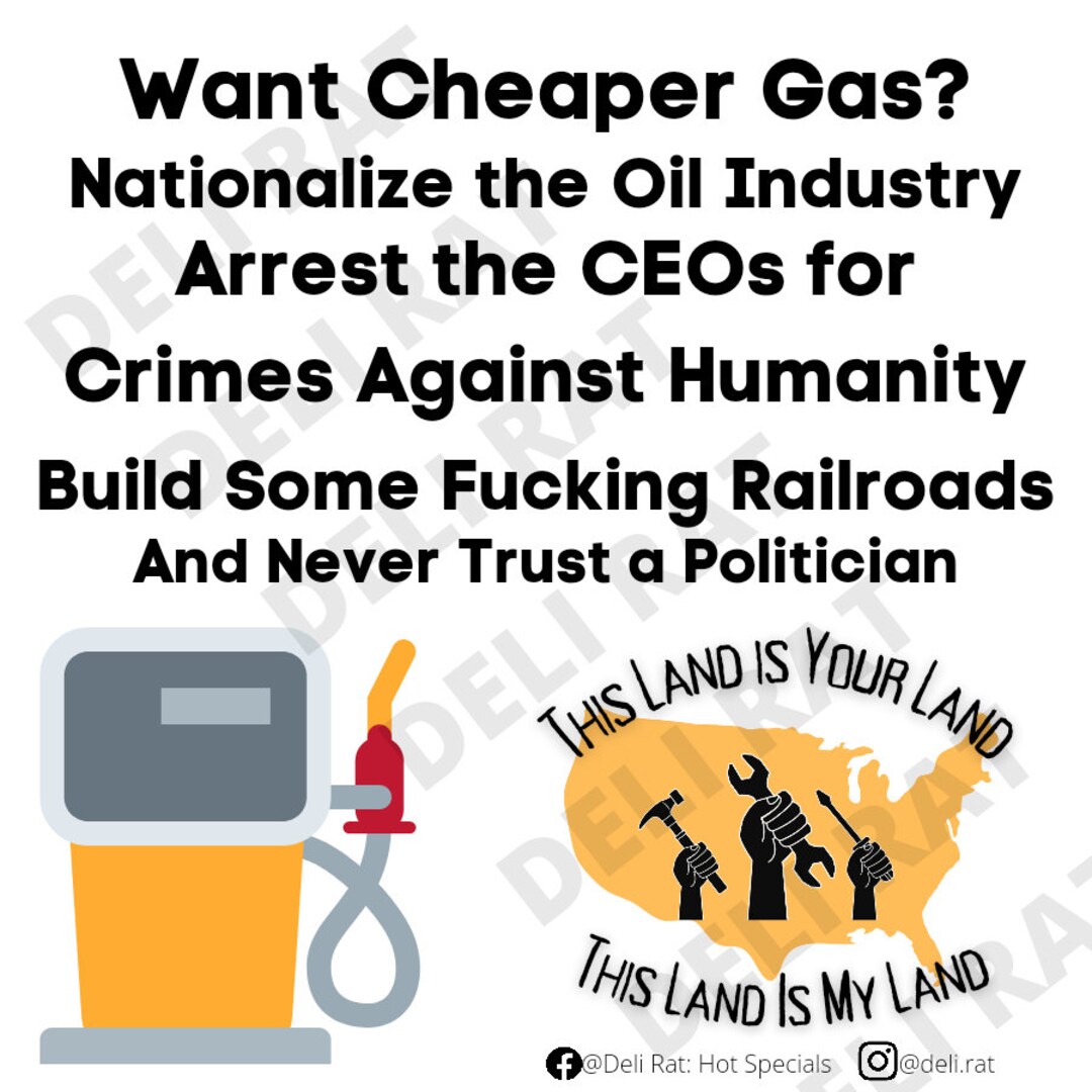 Nationalize the Oil Industry Printable PNG Etsy
