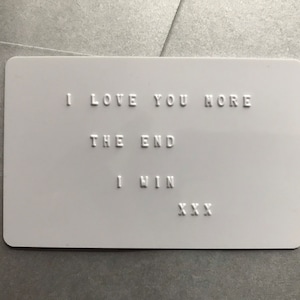 Cartão de inserção de carteira personalizada eu te amo mais o fim eu ganho lembrança presente sentimental dia dos namorados casamento aniversário amor