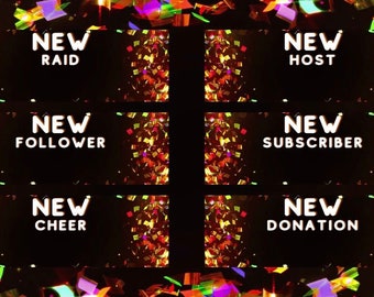 Animated Party Confetti Twitch Alerts bundle