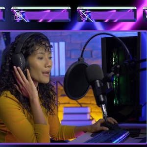 Animated Laser Just Chatting Twitch Overlay with Chat Box and Webcam Gaming Overlays | Just Chatting | Game Cam and Chat |Full Screen Game