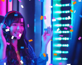 Animated Confetti Twitch Alert: Full Screen Overlay (Webm File)