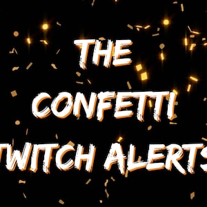 Full Screen 1920 x 1080 Transparent Animated Confetti Twitch Alerts