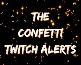 Full Screen 1920 x 1080 Transparent Animated Confetti Twitch Alerts