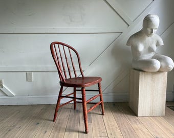 Antique Wheel Back Windsor Chair - Etsy