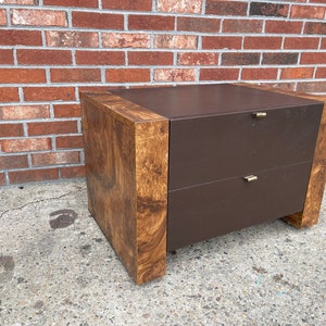 Milo Baughman Attributed mid century modern night stand, side table or chew